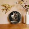 1pc Vintage Cat on Toilet Reading Newspaper Metal Sign, 2D Round Iron Wall Decor, Funny Home Office Garage Decor