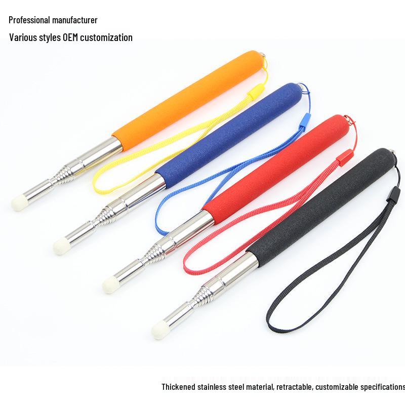 

Stainless Steel Touchscreen Retractable Pen for Teachers - 1 Meter Pointer with Felt Tip for Electronic Whiteboards and LED Screens. 1 Meter помаранчевий