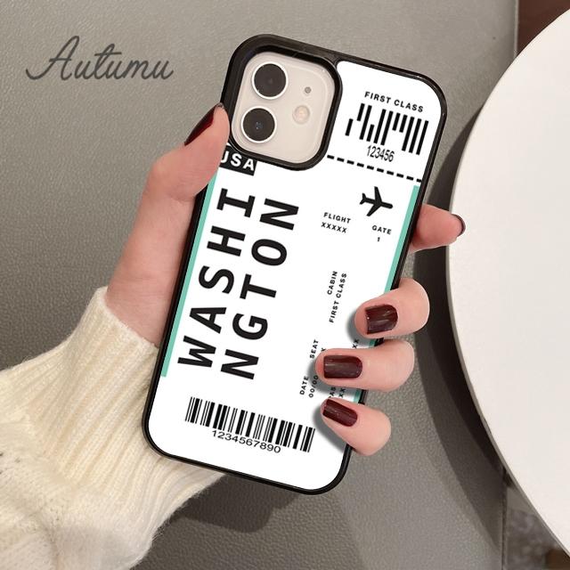 Funny Airport Code Phone Case for iPhone 11 12 13 14 Pro Max Mini X XR XS SE 2020 6S 7 8 Plus Samsung Galaxy S21 S22 Cover Shell