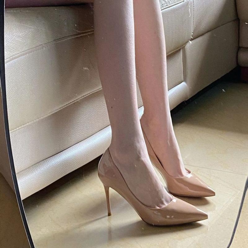 

Профессиональная обувь Muse! Остроносые Тонкие Каблуки Высокие Каблуки Женские Черные Сексуальные Для Повседневной Носки Легкие С Открытым Вырезом Чисто Телесные Одинарные Туфли Женский Тренд 34