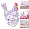 Iron Wire Easter Eggs Storage Containers Farmhouse Style Egg Holder Hen Shape Egg Baskets  Fruit