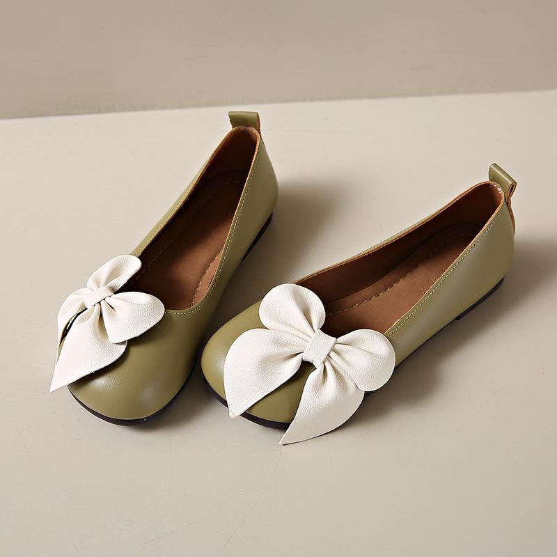 Cute Bow Doudou Shoes Girl 2025 Spring and Autumn New Flat-bottomed Lady Fairy Shoes Soft-soled Comfortable Maternity Shoes