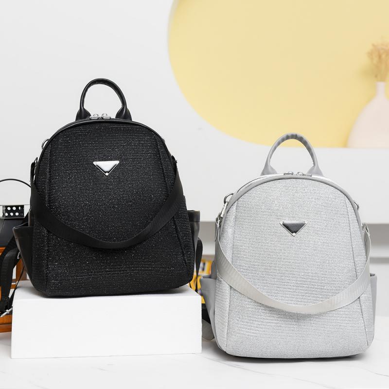 Patchwork Backpack Women's Diamond-Encrusted Large-Capacity Travel Backpack