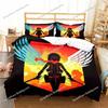 3D Printed Anime Attack on Titan Bedding Set Duvet Cover Bedroom Comforter Single Twin King _Size Quilt Cover Home Textiles