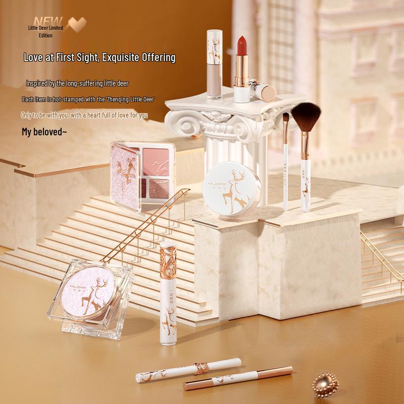 HLOFF True Love Makeup Gift Box: Luxury 10-Piece Set with Gift Bag for Qixi Festival Valentine's Day, Perfect for Young Beauty Enthusiasts