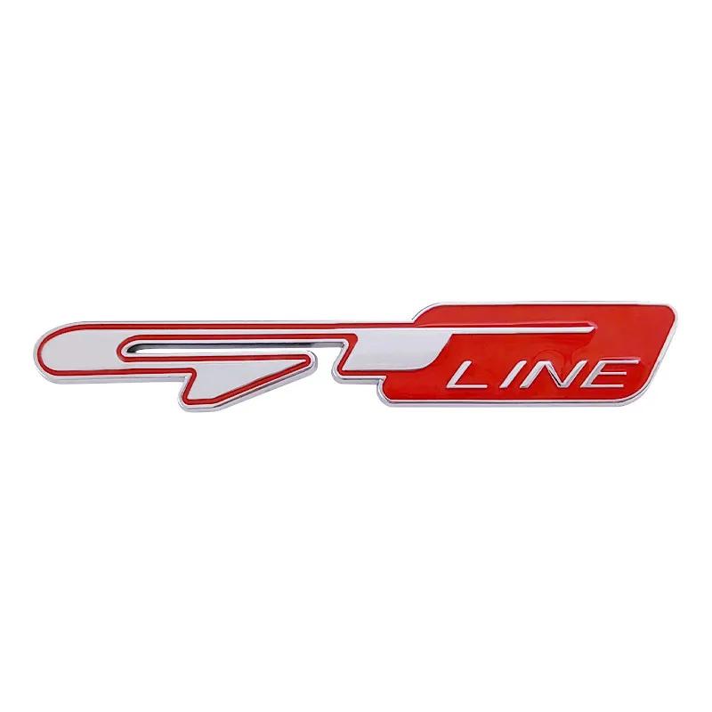 Metalowe 3D Litery GT Line Odznaka Naklejka na Tylną Klapę Samochodu Akcesoria Stylizacyjne Do Kia Sportage Picanto RIO Stonic K5 Proceed