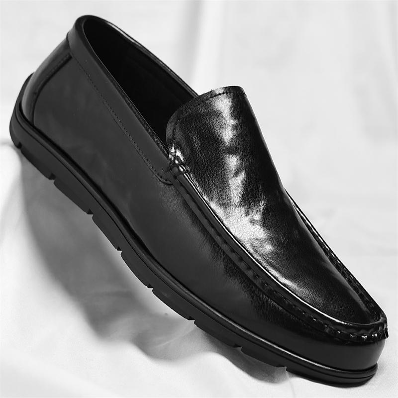 Vintage Loafers Men Shoes Business Leather Driving Shoes Man Moccasins Slip on Flats Italian Dress Casual Shoes for Men