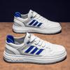 Primavara si vara Pantofi sport in stil Hong Kong pentru barbati cu platforma din piele Pantofi albi casual