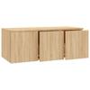 TV Stand in Sonoma Oak Finish 80 x 34 x 30 cm Particleboard