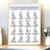 2Pcs Chair Exercise for Seniors 30-Day Plan Poster Seated Tai Chi Workout Chart for Elderly Low Impact Mobility Fitness