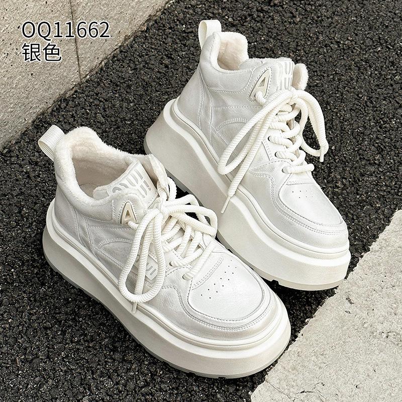 

Platform high-top shoes autumn and winter new velvet warm this muffin cotton shoes casual sports board shoes 34