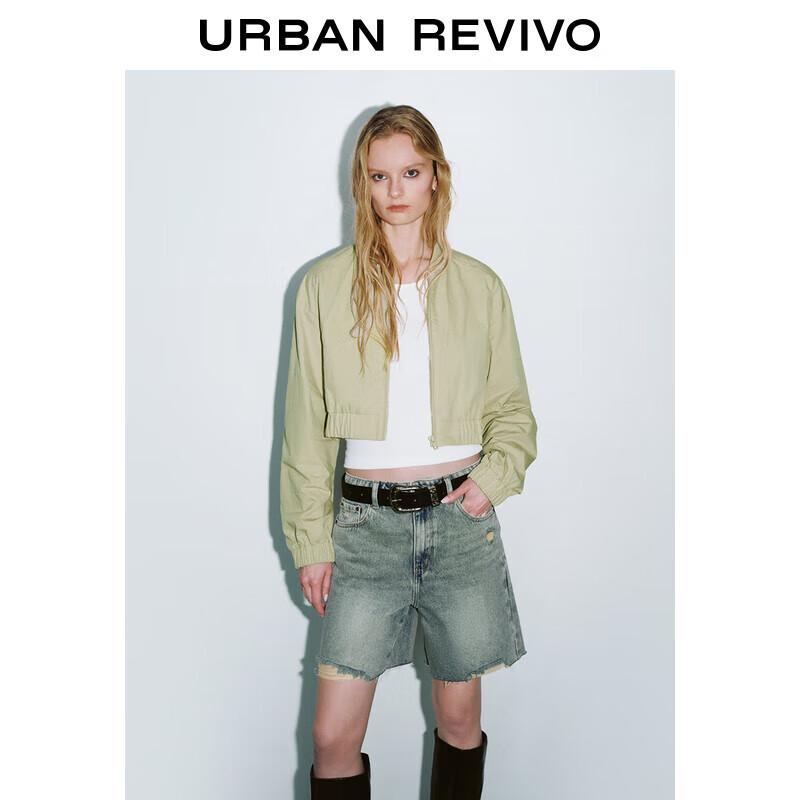 UR 2025 Women's Casual Zipper Loose Short Jacket