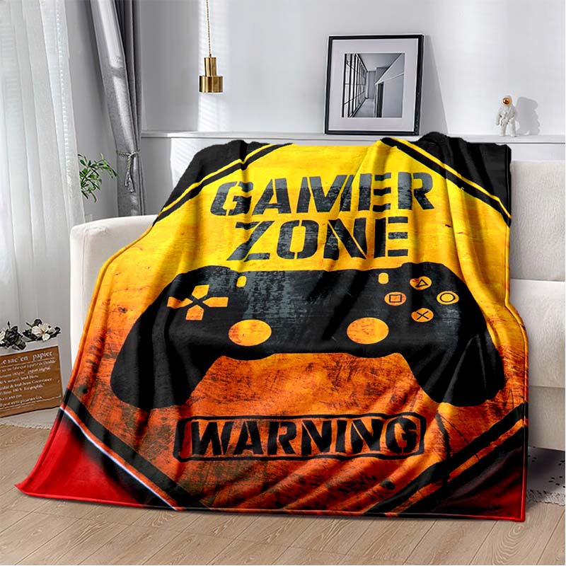 Gaming Flannel Blanket Gamer Gamepad Throw Blanket 3D Print Ultra Soft Home Decor Comfortable Bedding For Sofa Bed Couch Travel