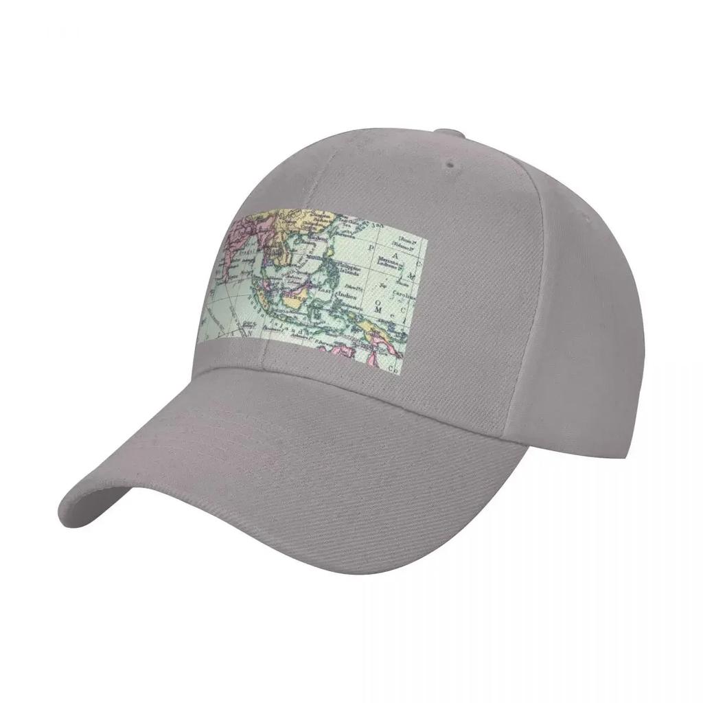 Southeast Asia Vintage Map Baseball Cap Mountaineering Hat black Womens Unisexs