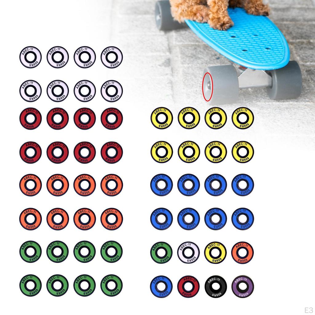 11 Skateboard Bearings, , Cruisers, Inline Skates, Roller Pre-Lubricated, Rating