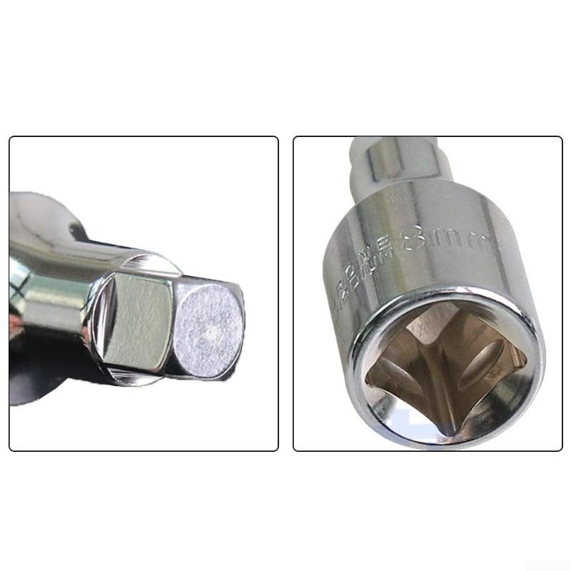 1pc Alloy Steel Oil Pan Drain Plug Tool - 8/10mm for Renault Peugeot L8T3 New Model (40/55/59mm Length)