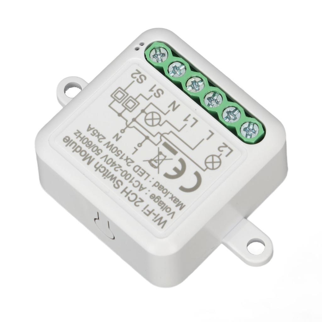 Wifi APP Remote Control Switch Relay Module WiFi 2CH Light Switch Module for Tuya AC 100?240V