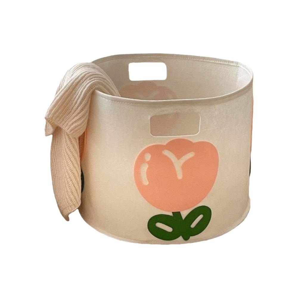 Non-woven Fabric Tulip Laundry Hamper Creative Design Large-Capacity Household Storage Cute Style Stylish Look Laundry Basket