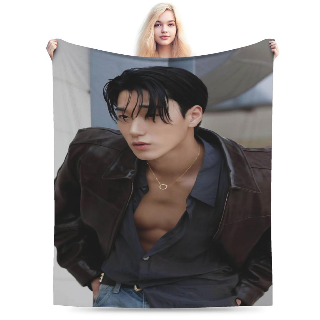 Kpop A-AteezS Blanket Soft Comfortable Plush Bedding Throws For Girls Boys Outdoor Flannel Bedspread Bed Cover