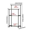 Clothes Rack Movable Telescopic Floor Standing Hanger with Wheels  Organizer Shoe for Bedroom Telescopic Storage Hat Coat Shelf