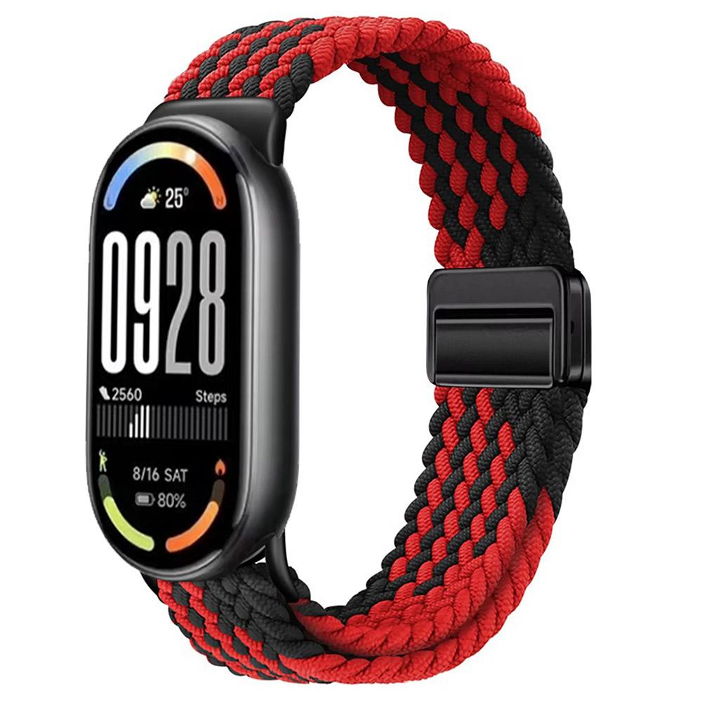 Nylon Loop Band for Xiaomi Mi Band 10 Strap Braided Bracelet Breathable Wristband for XiaoMi Band 8 9 10 NFC Magnetic clasp Belt