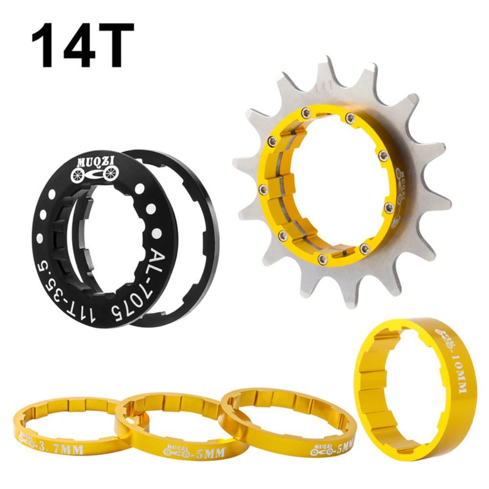 

Durable Single Speed Conversion Kit 12T 13T 14T Single Speed Cassette Cog Black Red Gold Silver MTB Freewheel Bike Sprocket
