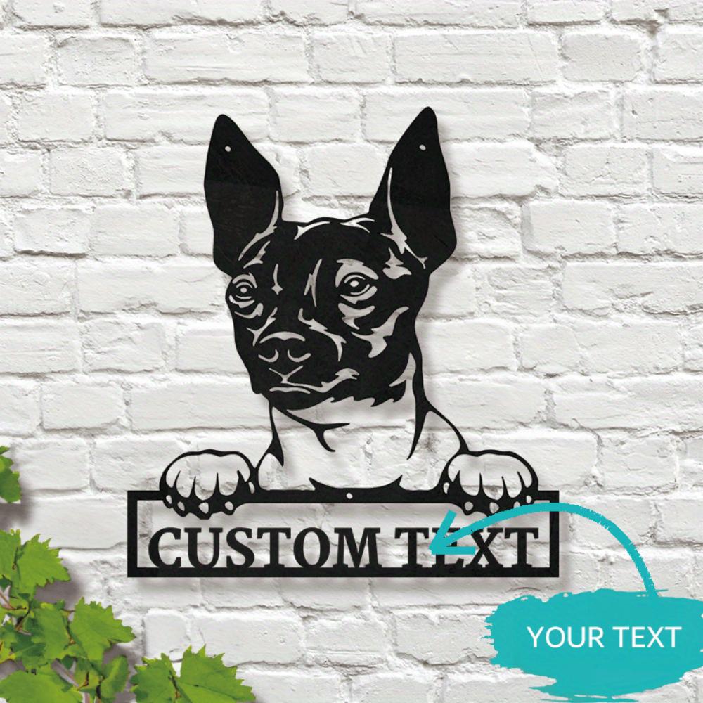 Unique Personalized American Hairless Terrier Metal Wall Art Custom Durable Dog Lovers Decor Gift Easy Hang