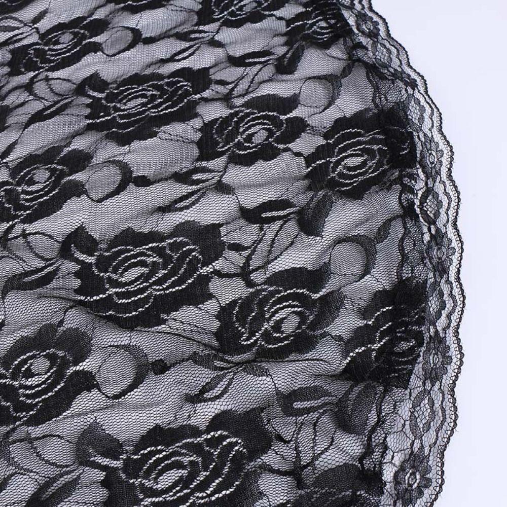 Rose Mantilla Veil Romantic Head Covering Fashion Accessory Women Scarf  Chapel Service
