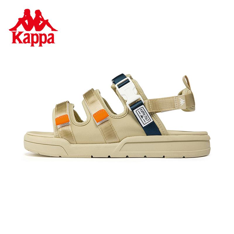 Kappa Sandals Summer Couple Men's and Women's Velcro Strap Sandals Outdoor Sports Beach Shoes