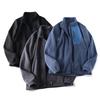 Men's Color Block Stand-up Collar Thickened Fleece Jacket: Warm, Windproof, and Stylish for Autumn & Winter.