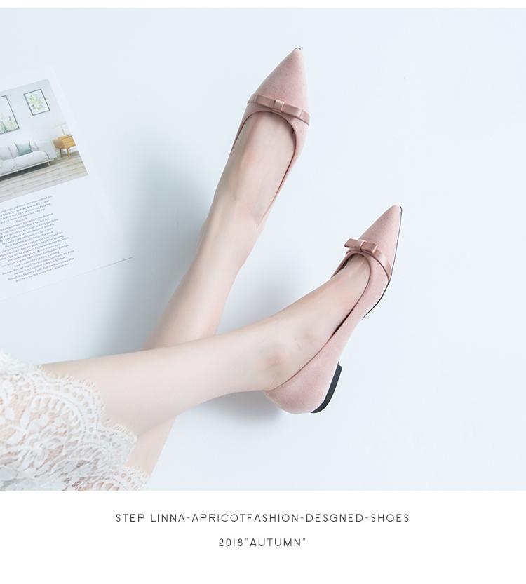 Fashion Brand Girls Ladies Pink Shoes Bridesmaid Flats Wedding Loafers Bowtie Ballerinas Women Big Size Flats Pointed Toe Velvet Loafers