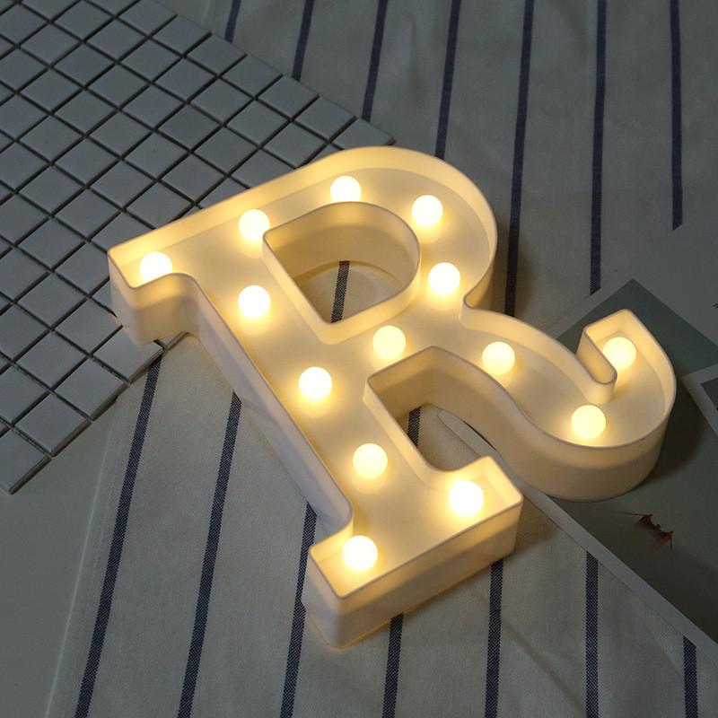 DEL Light Up alphabet lettres/chiffres en plastique blanc symboles debout suspendu DEL Light Up alphabet lettres/chiffres en plastique blanc symboles debout suspendu