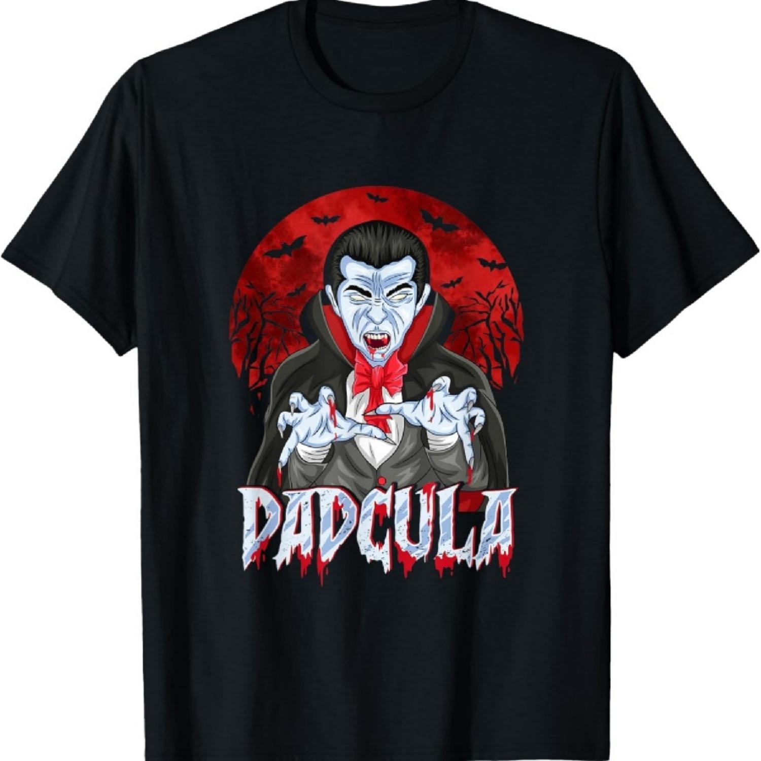 Смешной Хэллоуинский костюм папы Дракулы футболка Папакула S