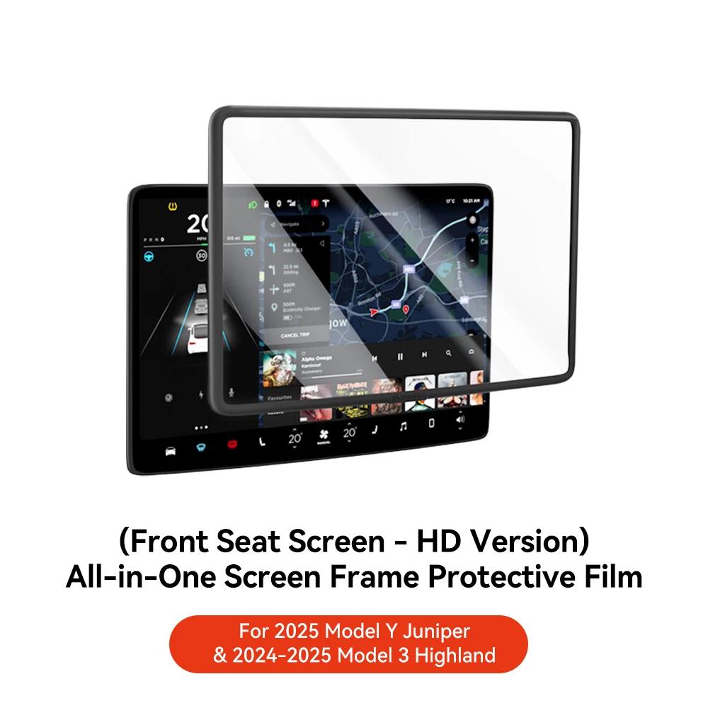 

For Tesla Model 3 Y Highland Juniper Center Control screen Tempered Glass Film Protector Matte HD with Border Protection case Front HD