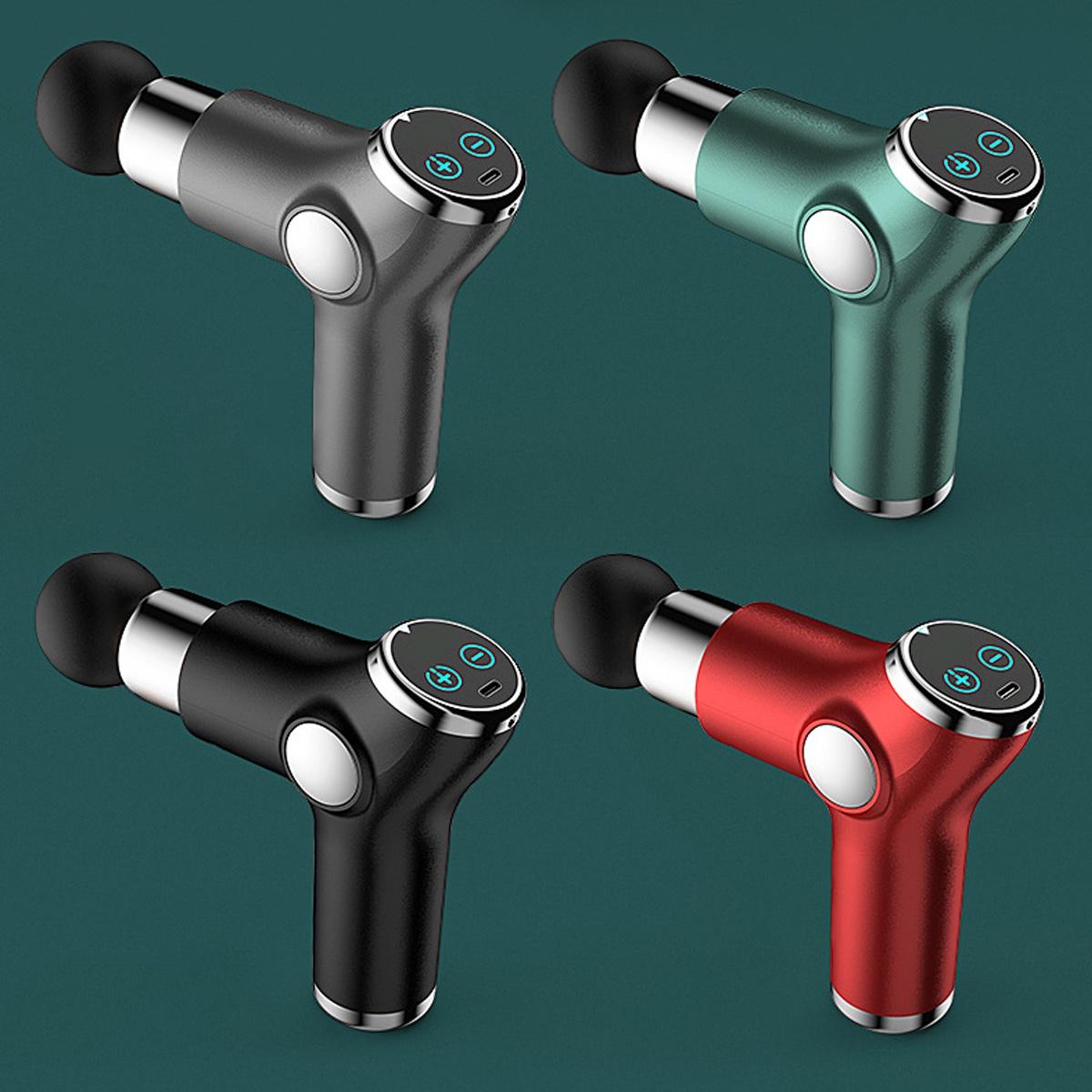 

Массажный пистолет для глубокотканной мышечной терапии 12000 об/мин 32 скорости Перкуссионная вибрация Фасциальный пистолет Ультратихий двигатель ЖК-сенсорный экран 4 массажные головки AVE чёрный