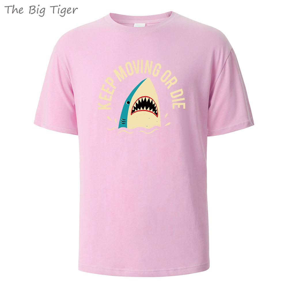 Keep Moving Or Die Printed Unisex Basic Cotton Tee Relaxed Fit Crew Neck Soft Breathable Casual Everyday Shirt Mens Tshirt