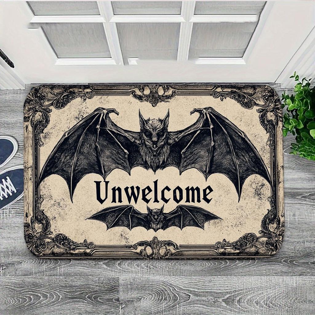 Halloween Bat Welcome Entrance Door Mat Decor Kitchen Corridor Balcony Rugs Bedroom Floor Mat Bathroom Anti-slip Doormat Decor
