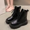 Casual outer wear versatile fashion foreign style short boots European and American style 's spring and autumn Martin boots 's thick-soled muffin heel