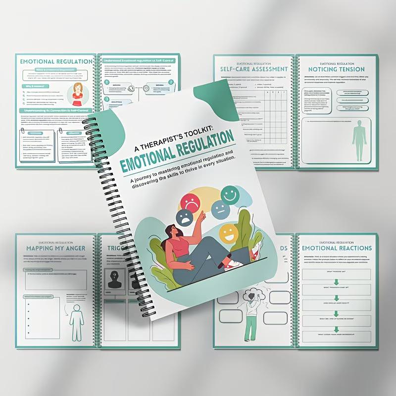 Emotion Regulation Workbook: A5 Spiral-Bound Psychotherapy Manual & Exercise Book for Emotion Management