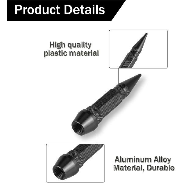 SINGARO 60mm Spiked Valve Caps,Aluminum Alloy Dustproof and Waterproof Tire Valve Stem Caps, Suitable for Cars, Trucks and Motorcycles (4PCS Black)