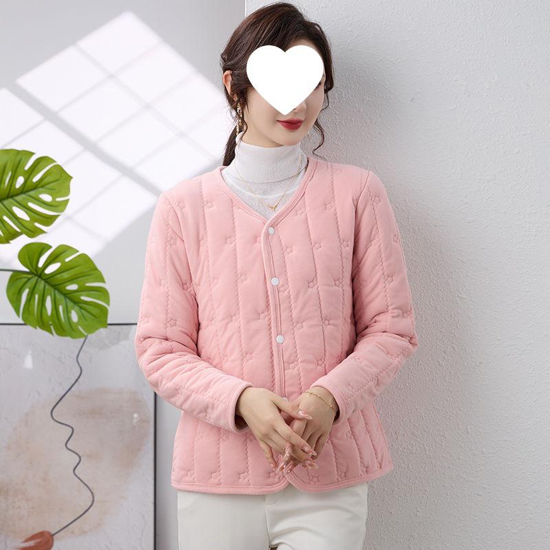 New Autumn/Winter Young Fashion Mom's Silk & Cotton Padded Warm Jacket