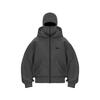 Y2K Goth Harajuku Men's Zippered Velvet Cardigan Masked Double Hat Hoodie Coat