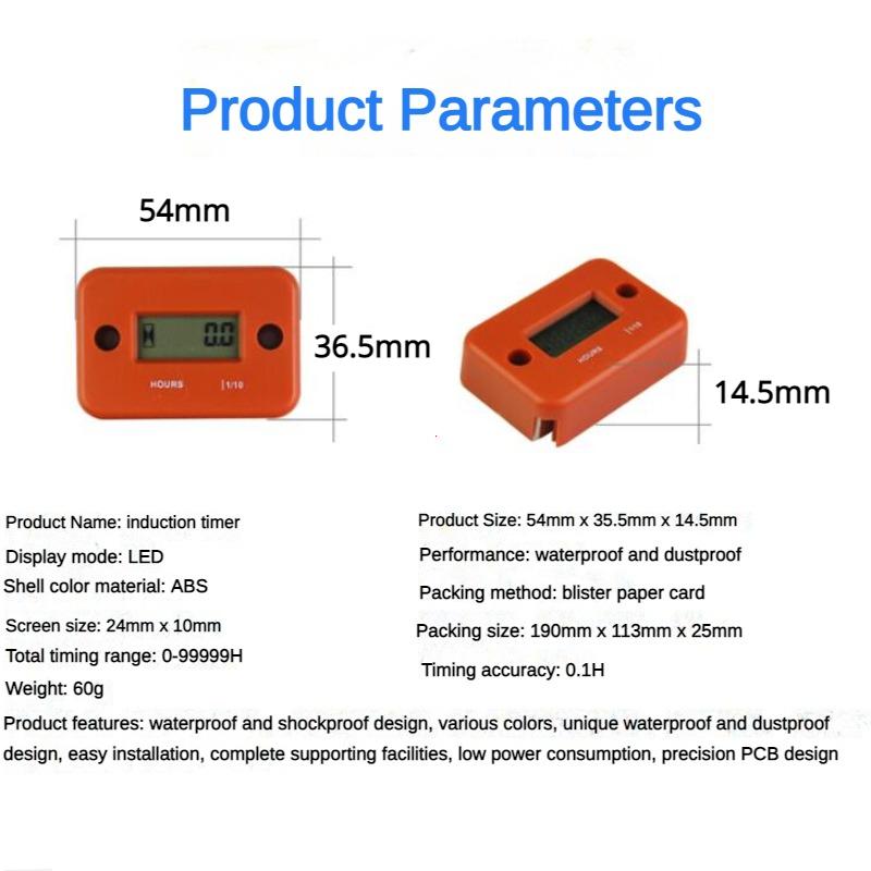 Contor de ore digital Contor LCD pentru ATV Instrumente pentru motociclete Ceasuri Moto de zăpadă Benzină Barcă Generator Bicicletă Accesorii auto