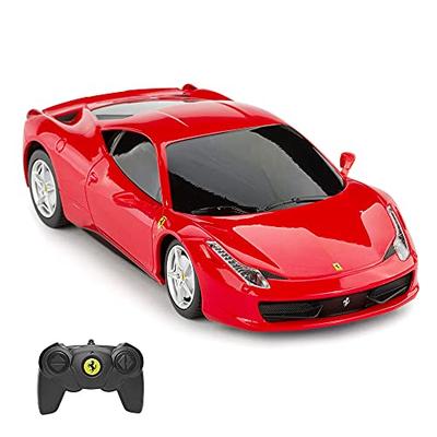 RASTAR 1/24 Scale Ferrari 458 Italia RC Model Car, Electric RC Car, Remote Control Car, Officially Certified Toy Car, Red
