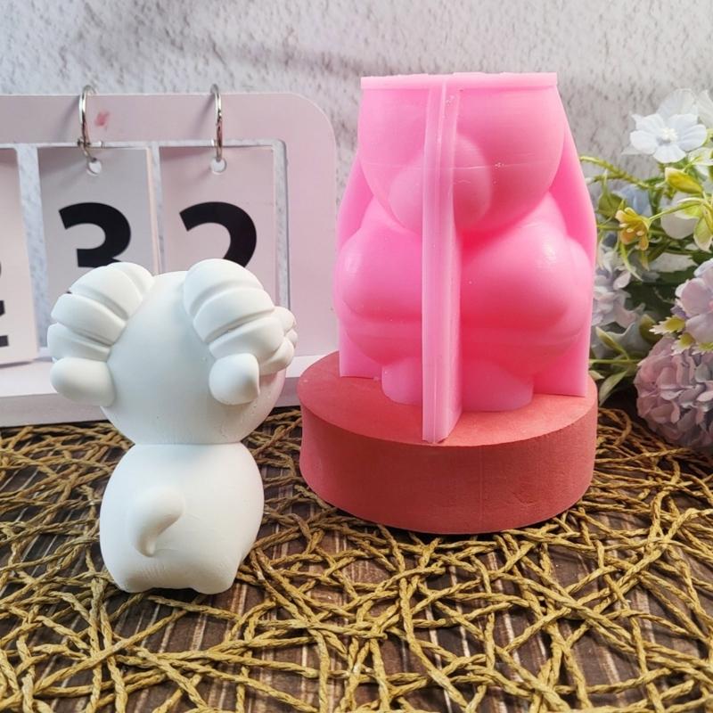 Reizende Tierkerzenformen 3D Schaf Silikonform Ornamentformen Gießform Bastelbedarf für Heimdekorationen