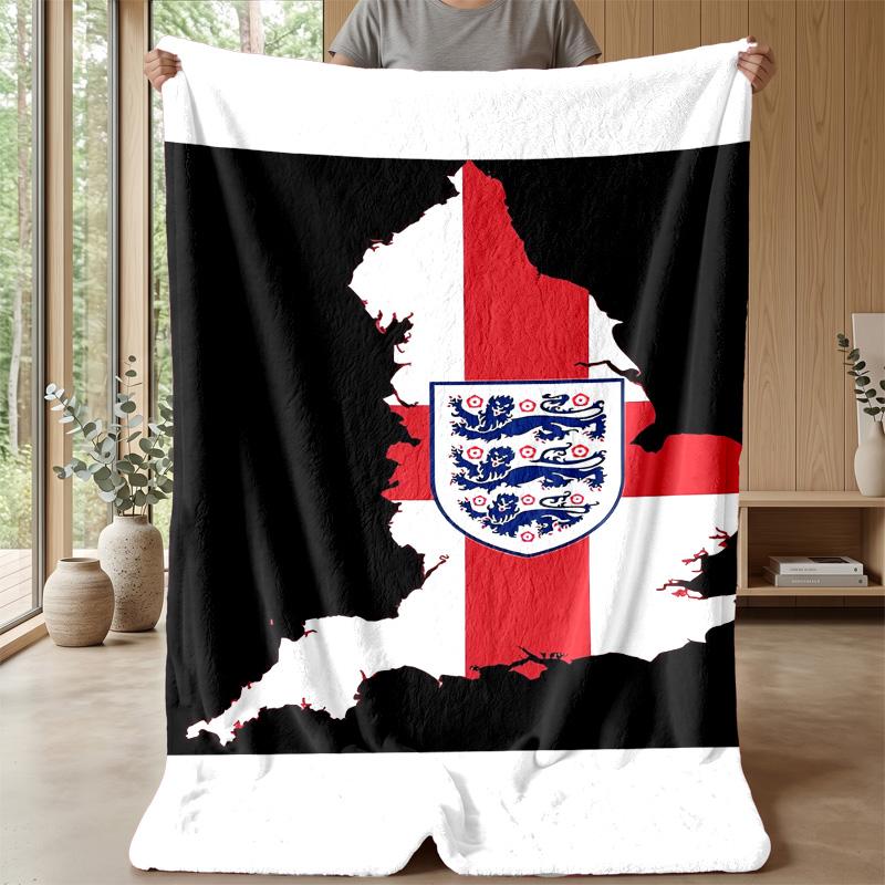 England national football team Theme blanket Soft Flannel Blanket Plush Throw Blanket Cozy Sofa Bed Blanket for Home Decor
