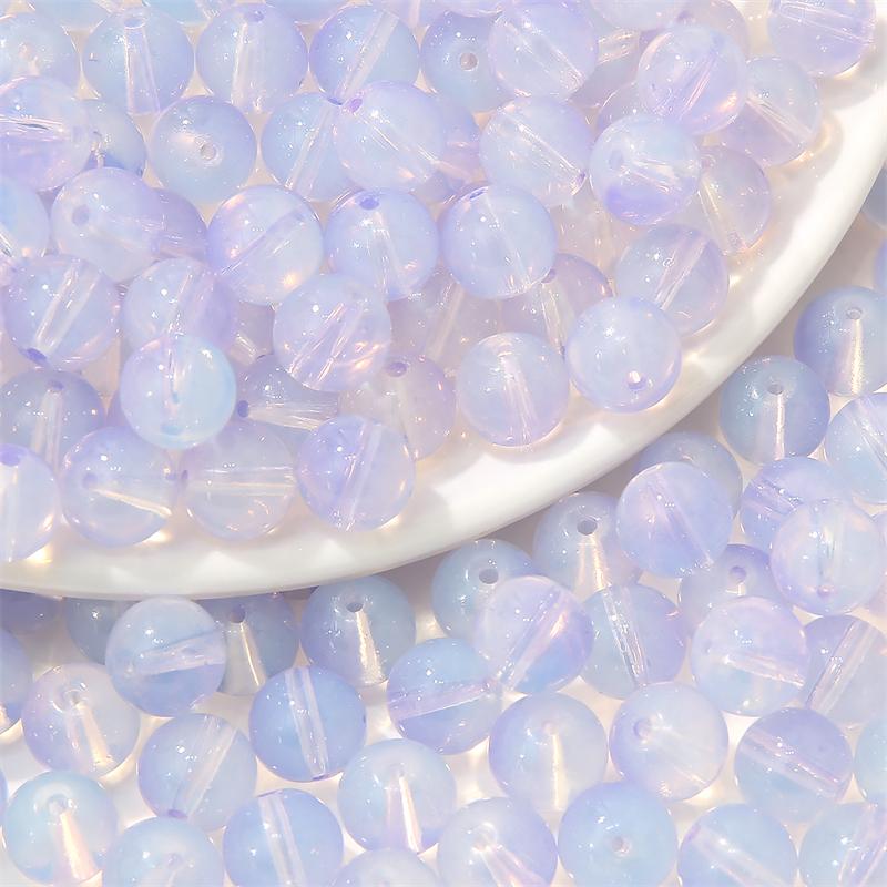 

30 шт. хрустальные стеклянные бусины с белковым покрытием цветные круглые свободные бусины-разделители для DIY ожерелья, браслета, изготовления ювелирных изделий фиолетовый