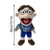 40-60cm Large Jeffy Boy Hand Puppet Plush Toys Removable Children Soft Doll Talk Show Party Props Puppet Stuffed Doll for Kids Gift