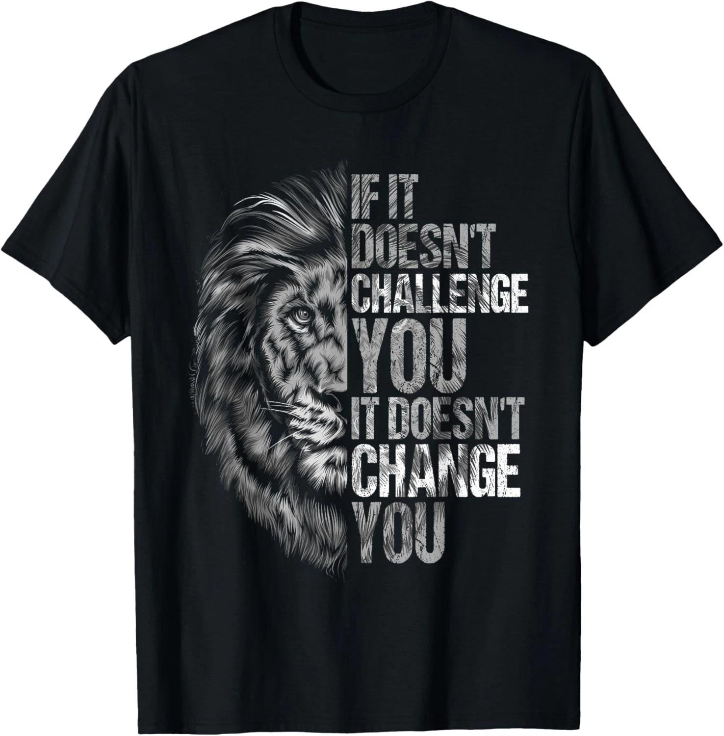 Motivational Training and Fitness Quotes Lion Mindset Gift Unisex T-Shirt S