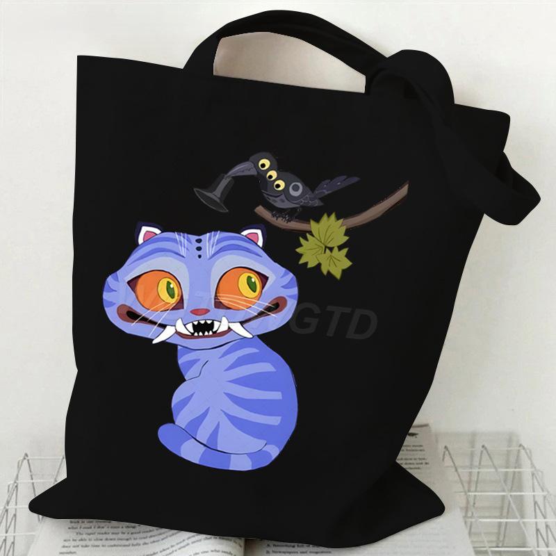 Witch Hunters Peripheral Printing Fashion Shoulder Bag Women's Large Capacity Student Portable Tote Bag Canvas Bag